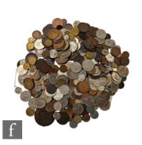 A large collection of assorted 19th and 20th Century foreign and English nickel and copper