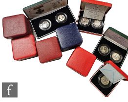 Various Elizabeth II fifty pence Piedfort silver proof issues to include the four minute mile, Dr