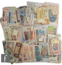 A large collection of early to late 20th Century world bank notes to include Britain, provincial