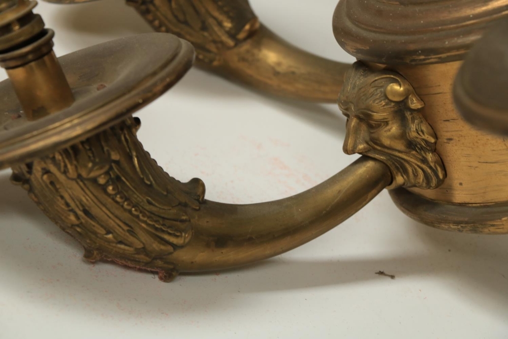 A fine quality Georgian style five branch ormolu Ceiling Light, the bulbous centre moulded with - Image 3 of 4