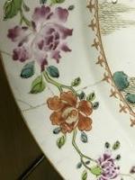 A large 19th Century Chinese cream ground Famille Rose Platter, decorated with flowers and - Image 27 of 29