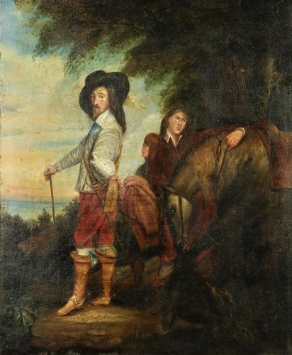 After Anthony Van Dyck (1599 - 1641) "Portrait of King Charles I in Hunting Attire by his Horse