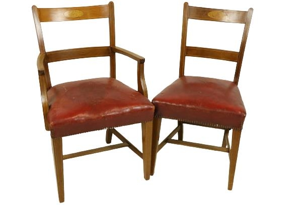 A good set of 14 (12 + 2) Sheraton Revival mahogany Dining Chairs,ÿeach with a shell inlaid top rail - Image 2 of 4