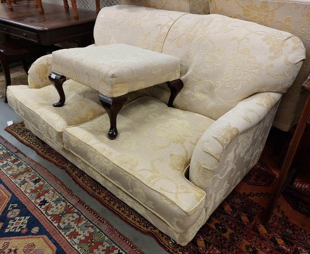 A very attractive four piece Suite of Seat Furniture, comprising a pair of wire back Armchairs, each