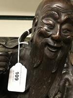 A fine Chinese carved rootwood Figure, of an Immortal 22'' (56cms). (1) - Image 5 of 20