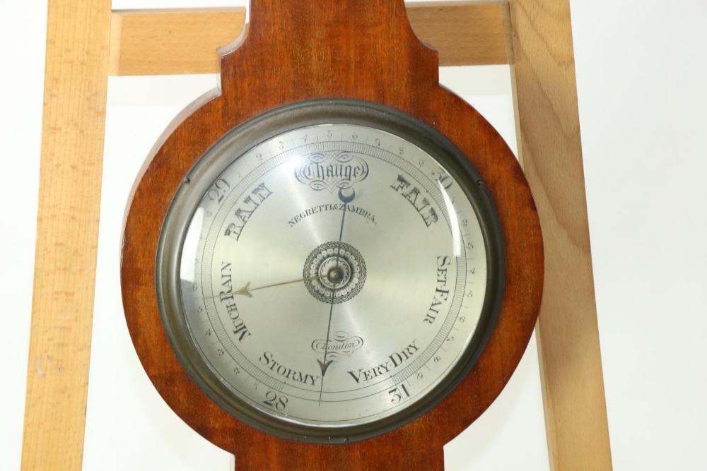 THIS LOT HAS BEEN WITHDRAWN A late 19th Century mahogany Wheel Barometer, by Negretti & Zambra, - Image 2 of 9