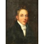 In the Manner of Martin Cregan, Irish (1788-1870) 'Portrait of a Young Gentleman with white Cravat,'