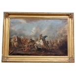 In the Manner of Jacques Courtois (1621 - 1676) 'Ancient Chaotic Battle Scene with Men on horseback,
