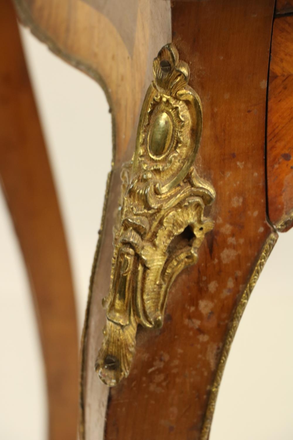 A late 19th Century kingwood, mahogany and satinwood Bonheur du Jour,ÿwith brass mounts and three- - Image 5 of 11
