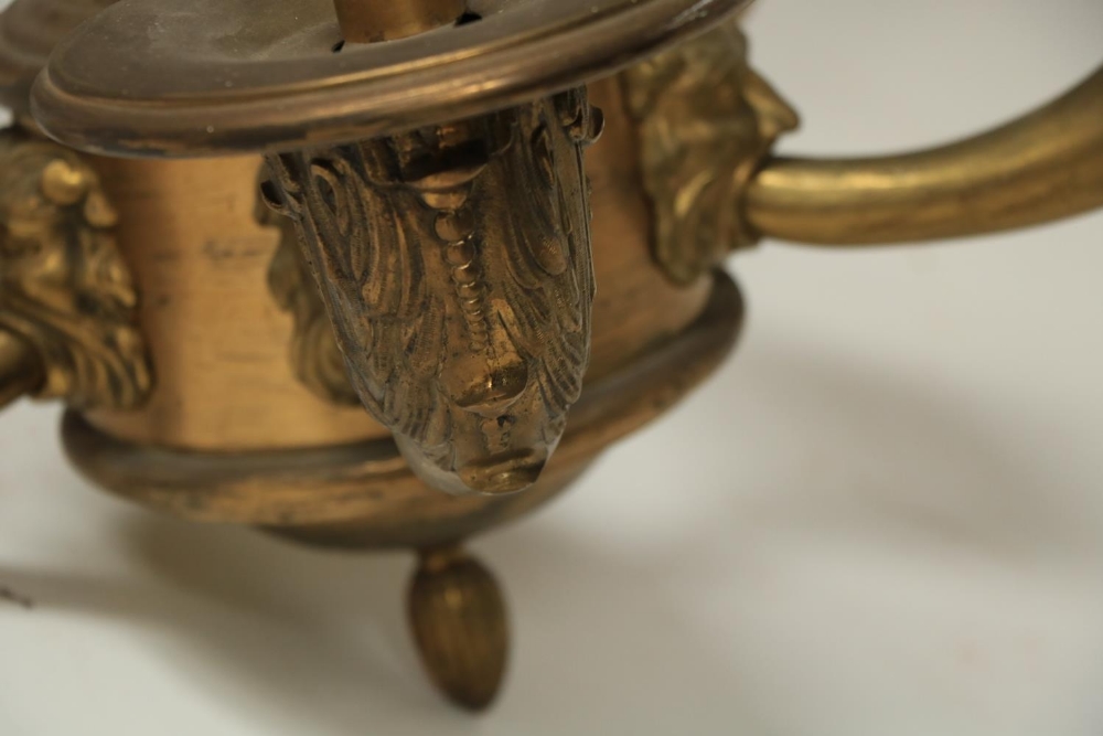 A fine quality Georgian style five branch ormolu Ceiling Light, the bulbous centre moulded with - Image 2 of 4