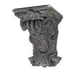 A fine quality 19th Century composition Wall Bracket, with Prince of Wales plume, scroll
