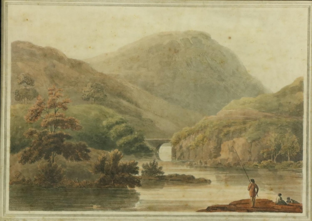 A good set of 4 - 19th Century coloured Engravings, depicting various landscapes and castles, each 7