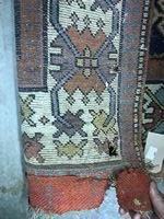 A fine quality antique Carpet / woollen Runner, the central dark blue ground panel with eight - Image 7 of 9