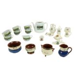 A collection of varied 'Goss' China (Irish) including: teapot, cup, butter dish, and other unusual