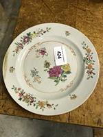 A large 19th Century Chinese cream ground Famille Rose Platter, decorated with flowers and - Image 14 of 29