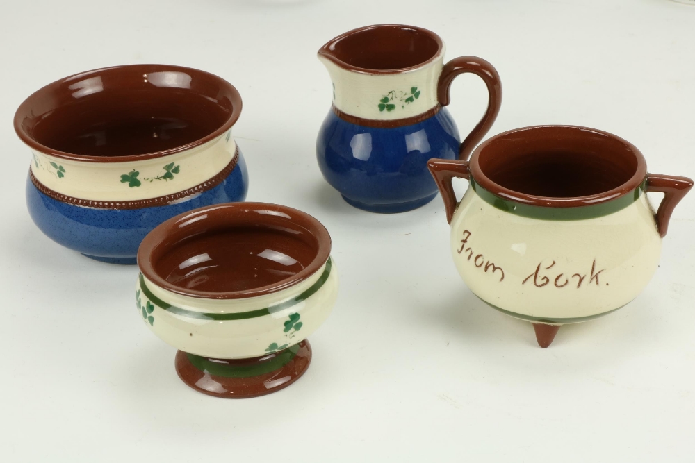 A collection of varied 'Goss' China (Irish) including: teapot, cup, butter dish, and other unusual - Image 5 of 7