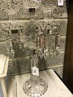 A pair of 19th Century glass Table Candelabra, one with three arms and lustre drops and obelisk - Image 10 of 10