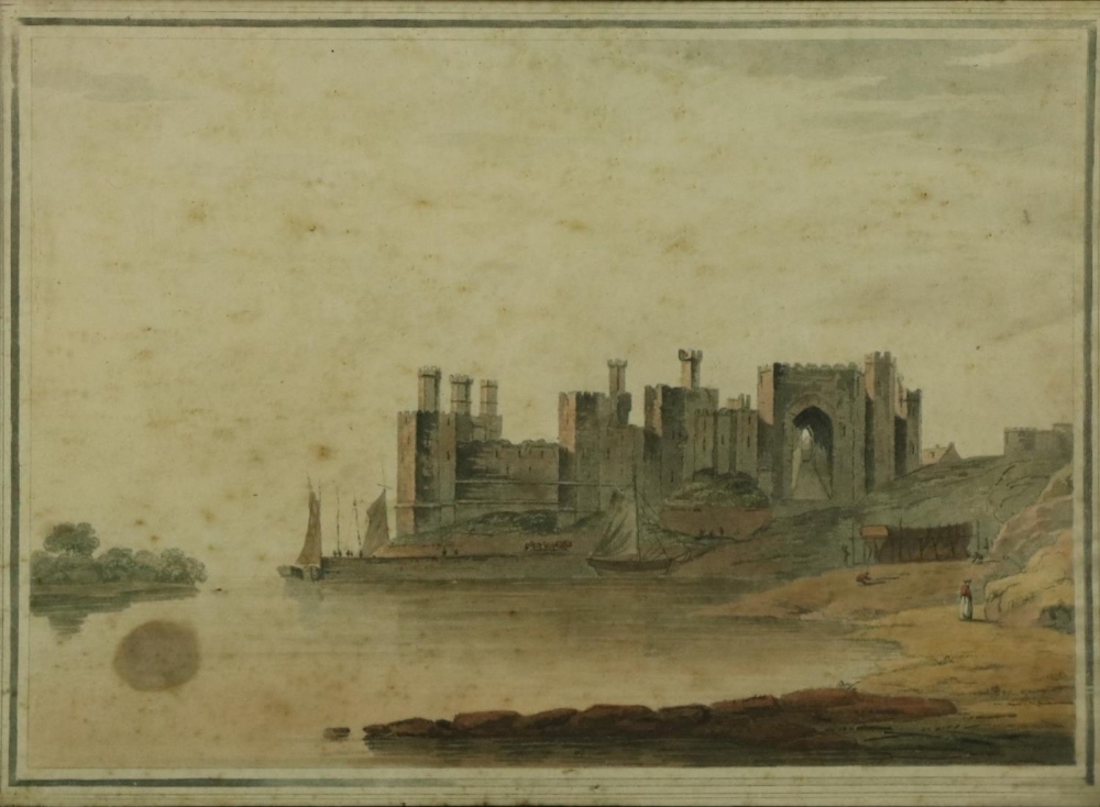 A good set of 4 - 19th Century coloured Engravings, depicting various landscapes and castles, each 7 - Image 3 of 5