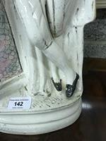 A good tall pair of large Staffordshire Figures of Shakespeare, standing by a pilaster with elbow - Image 9 of 19