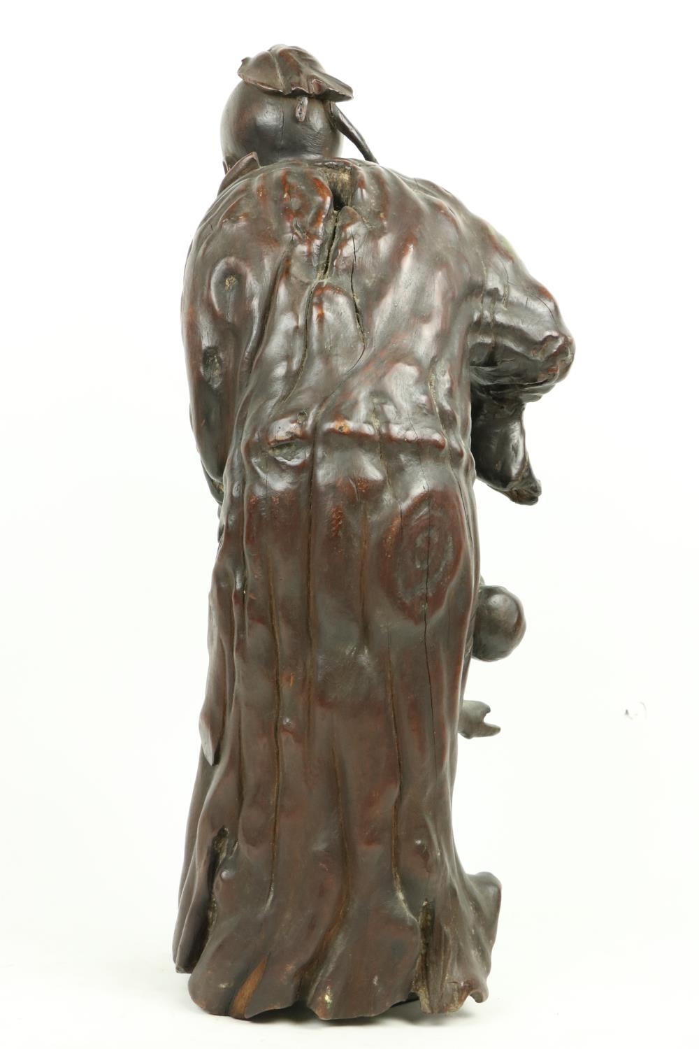 A fine Chinese carved rootwood Figure, of an Immortal 22'' (56cms). (1) - Image 2 of 20