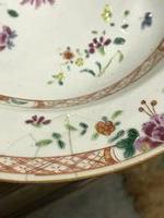 A large 19th Century Chinese cream ground Famille Rose Platter, decorated with flowers and - Image 6 of 29