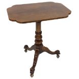 A very good and rare Victorian rosewood tripod Occasional Table, James Winter, Wardour St., Soho,