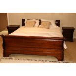 A very good Empire style mahogany Bedroom Suite, comprising 6' Bed; a pair of Bedside Cupboards; a