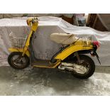 A yellow painted Yamaha Passola Moped - number plate 903 KZJ, as is. (1)
