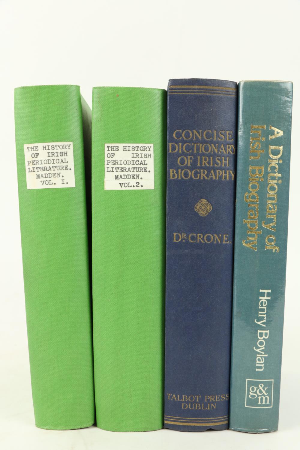 Madden (R.R.) TheÿHistory of Irish Periodical Literature, 2 vols. 8vo L. 1867. First Edn., recent