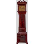 A fine Irish George III period inlaid mahogany Longcase Clock,ÿwith a divided pediment above a