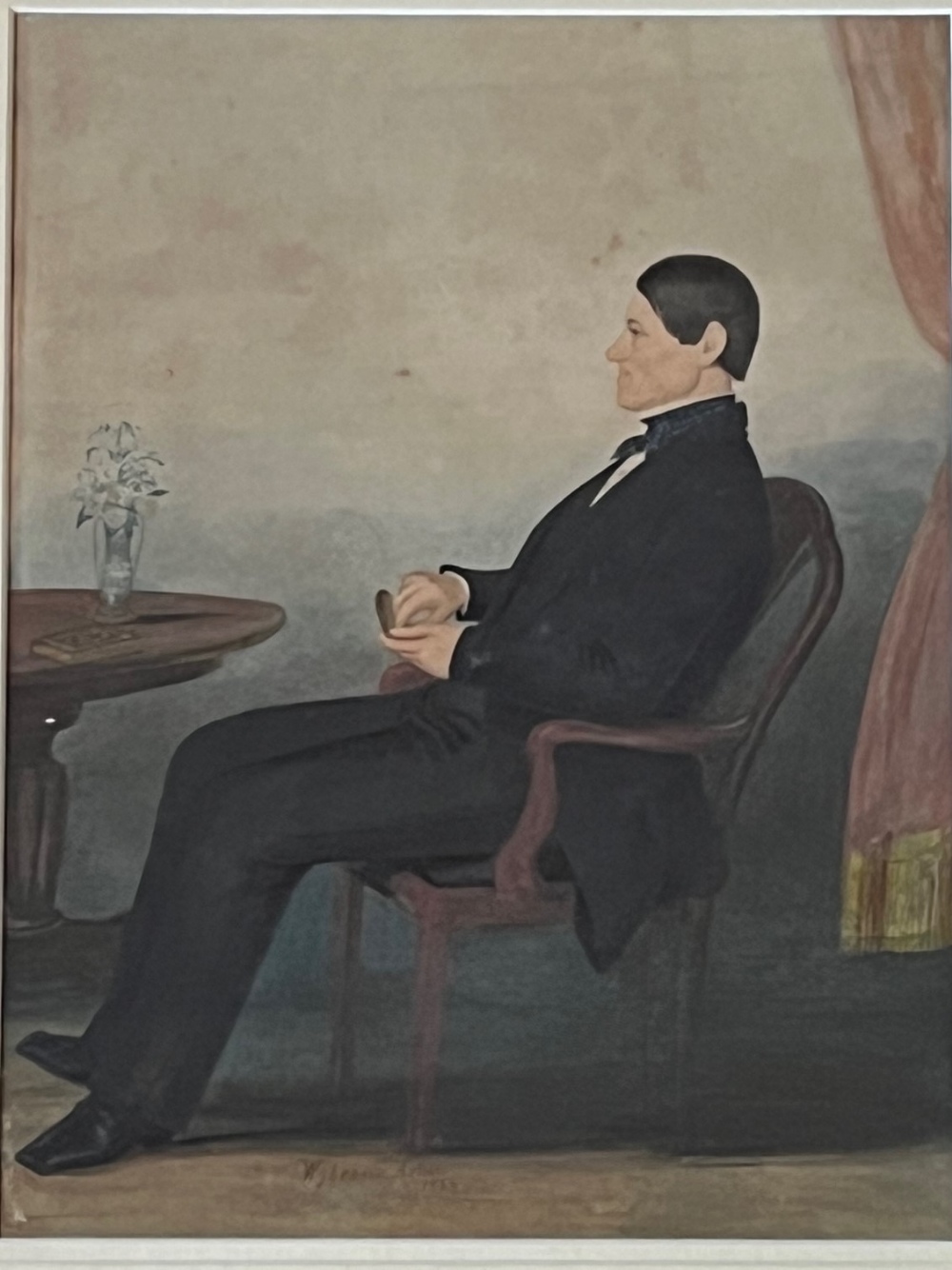 Patrick Wybrant, Irish / American (1816-1894) "Portrait of Gentleman seated (member of the