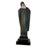 Lucienne Heuvelmans, French (1885-1944) 'Notre-Dame d'Esp‚rance (Our Lady of Hope),' coloured bronze