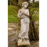 A set of four composition Garden classical Figures, of standing females, each approx. 102cms high (