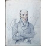 E.F. Lambert, British (act. 1790-1846) 'Portrait of Thomas Moore (1779-1852)' watercolour and