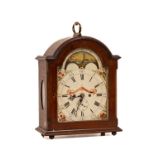 A 19th Century mahogany Bracket Clock, with double fusee movement striking on a steel bell, the