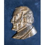 A 19th Century gilt bronze Profile Relief Portrait, of Arthur Wellesley Duke of Wellington, a