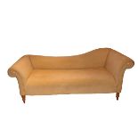 A very attractive large Victorian mahogany Chaise Longue or Settee, with two scroll ends and down