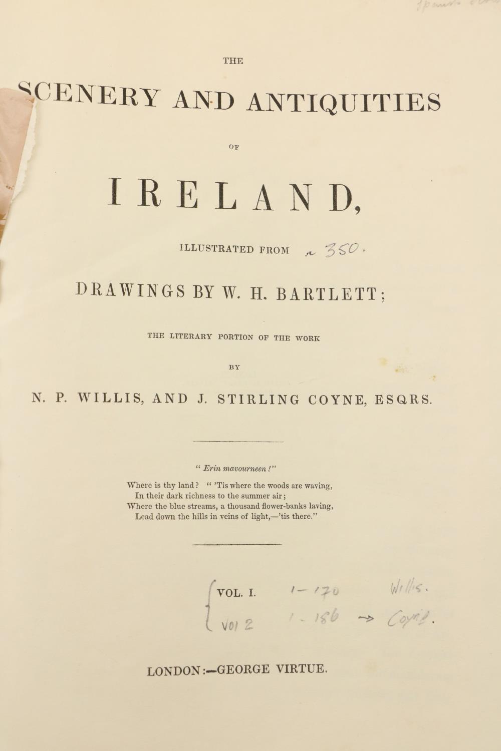 Engraved Plates: Bartlett (W.H.) The Scenery and Antiquities of Ireland, 2 vols. in one, lg. 4to - Bild 2 aus 4