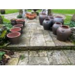 A large collection of modern Garden Plant Pots, of various sizes, with plain and antique style