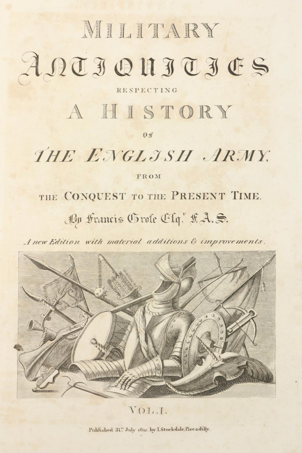 Military: Grose (Francis) Military Antiquities Respecting A History of the English Army, 2 vols. - Image 2 of 4