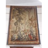19th Century French Aubusson Tapestry 'Representing a very colourful Flower Garden with large Urns