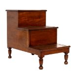 An Irish William IV period mahogany three step Commode / Bedsteps, probably by Gillingtons of