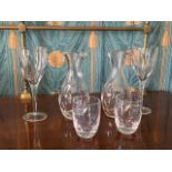 A good set of 22 John Rocha Waterford glass Tumblers, together with a set of 15 glass Wines by