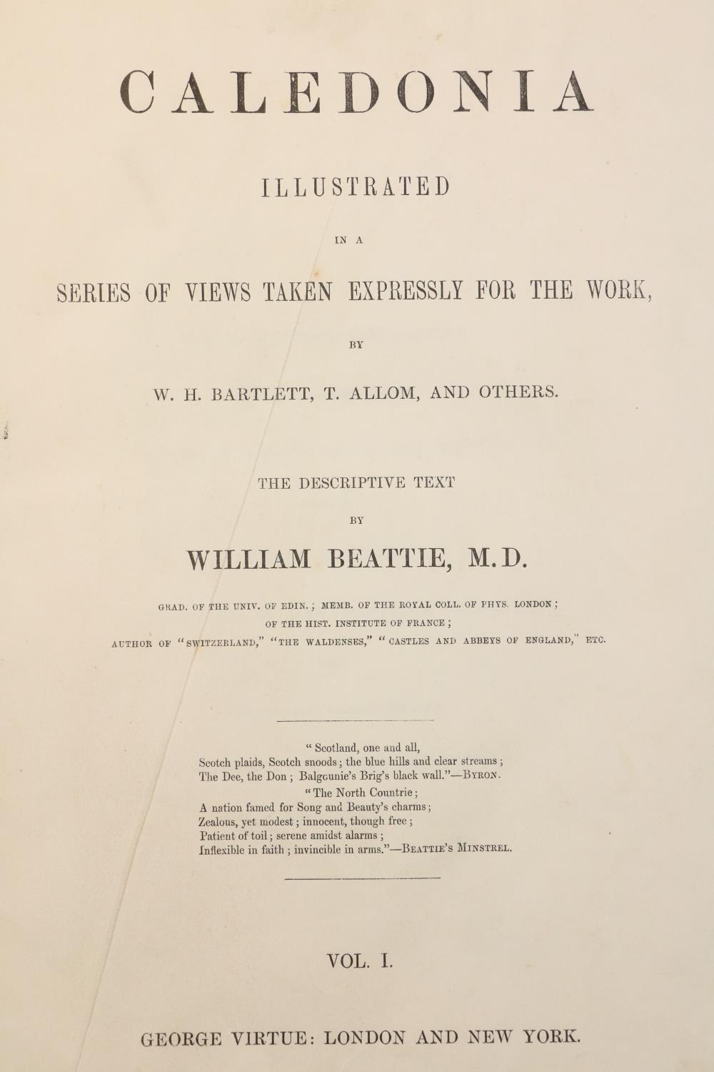 Engraved Plates: Beattie (Wm.) & Bartlett (W.H.) Caledonia Illustrated, 2vols. 4to Lond. n.d. 167 - Bild 2 aus 4