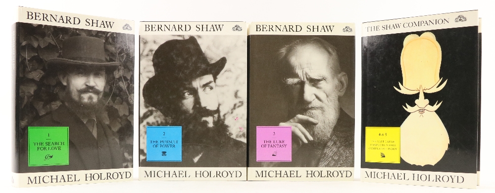 Signed Copy [G.B. Shaw] Holroyd (Michael) Bernard Shaw, 1856-1898, 1898-1918, & 1918-1950, 5 vols.