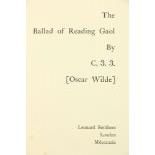 [Wilde (Oscar)] The Ballad of Reading Gaol by C. 33, [Oscar Wilde], roy 8vo Lond. (Leonard Smithers)