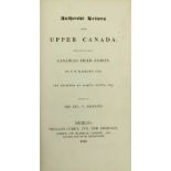 Illustrations by Samuel Lover Magrath (T.W.) Authentic Letters from Upper Canada; with an Account of