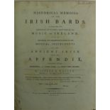 Walker (Joseph) Historical Memoirs of the Irish Bards, 4to D. (Luke White) 1786, First Edn.,