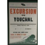 Railwayana Poster: Co. Cork, Excursion to Youghal, Sun 6th September, 1959, Non Stop Special Train