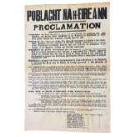 Proclamation of The Republic of South Tipperary  Large Broadside Poster: Poblacht na hEireann -